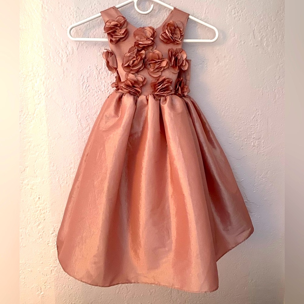 Silk Flower Girl Dress Dusty Rose